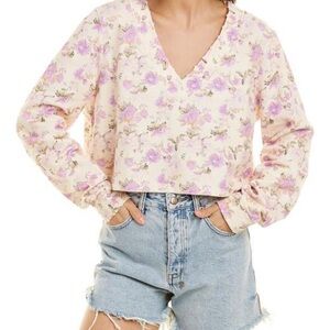 LOVESHACKFANCY TAMIKA V-NECK PULLOVER